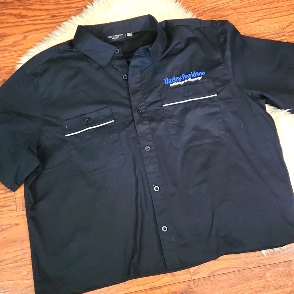 Harley Davidson Button Front Mechanic Shirt